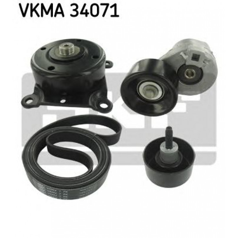 VKMA 34071 SKF Комплект доріжкового ремня (ролик, ремінь)